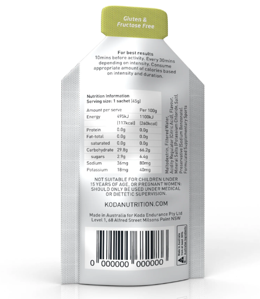 Koda Energy Gels CLEARANCE