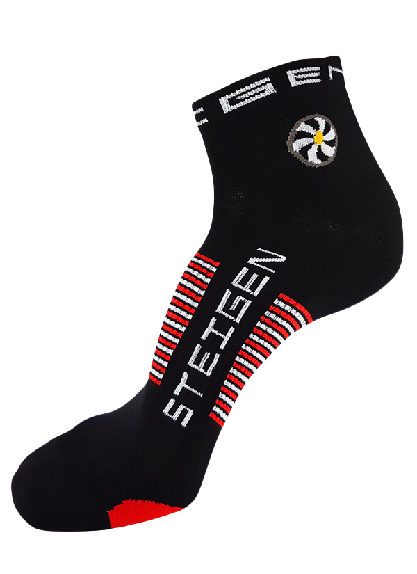 Steigen Socks - 1/4 Length - Black (Big Foot 12+)