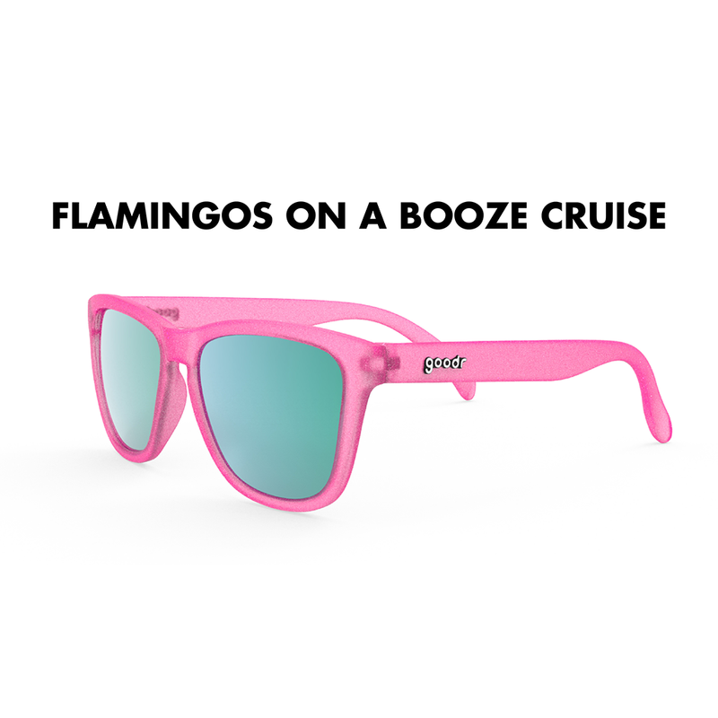 goodr Sunglasses - The OGs - Flamingos on a Booze Cruise
