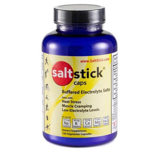 SaltStick Buffered Electrolyte Salt Capsules. 100 Capsule pack. 215mg Sodium per capsule. 