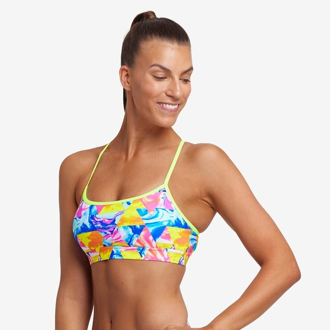Funkita - Ladies Swim Crop Top - Swirl Stopper