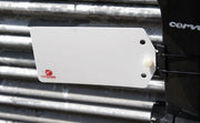 This Von Drais bike number holder mounts onto the seat post, which allows a 75 x 150mm card to fasten onto the mounting block ready for your race sticker. 